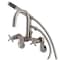 Aqua Vintage AE8458DX Wall Mount Clawfoot Tub Faucet, Brushed Nickel AE8458DX - alternate 1